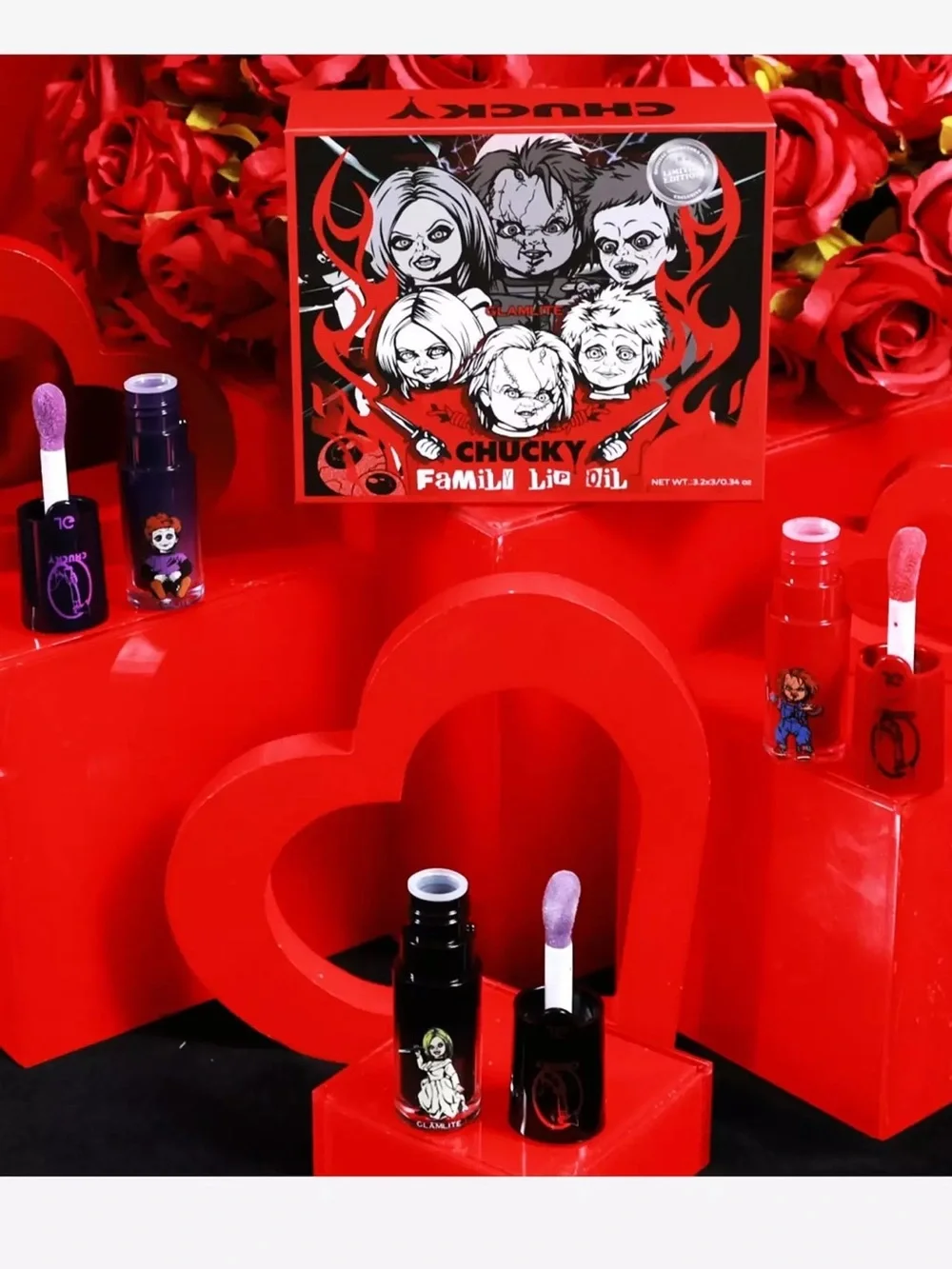 Glamlite X Chucky Family Lip Oil Set